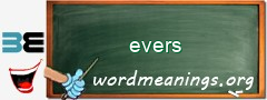 WordMeaning blackboard for evers